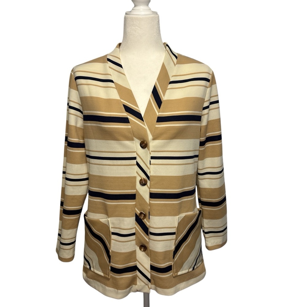 Vintage 60s/70s polyester striped top